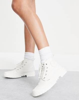 Palladium - Pampa SP20 Hi - Støvler i hvid kanvas