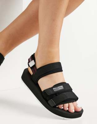 Palladium - Sandalen met sportbanden voor buiten in zwart | ASOS