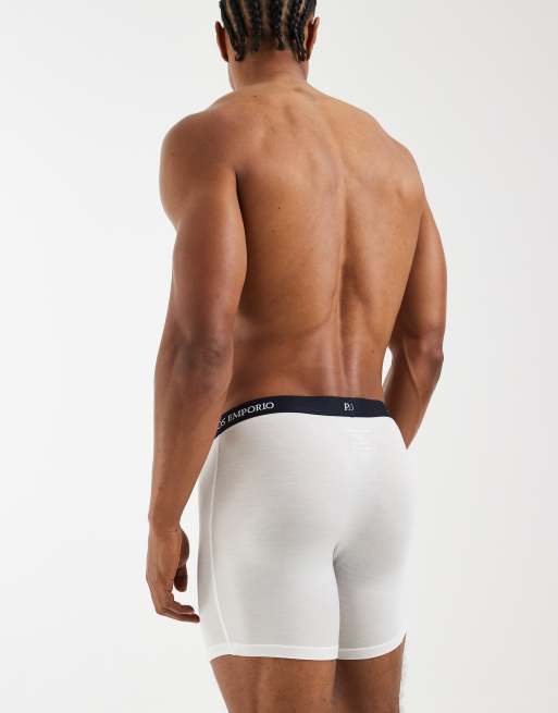 Panos Emporio Panos emporio 2 pack lyocell pouch boxer in white in white, 2 of 3