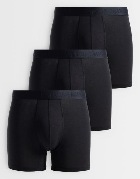 Panos Emporio Panos emporio 3 pack noos boxer brief in black in black - view 1