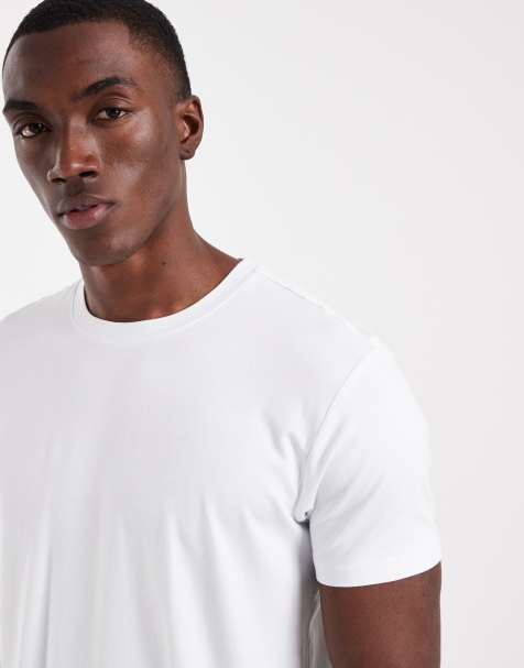 Panos Emporio Panos emporio bamboo cotton crew neck tee in white in white - view 1