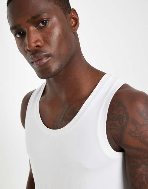 Panos Emporio Panos emporio bamboo cotton tank top in white in white - view 1