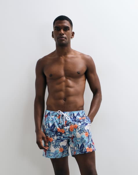 Panos Emporio Panos emporio classic swimshort hibiscus in multicolour in hibiscus - view 1