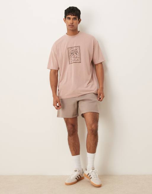 Pantaloncini in cotone e poliestere con interno gamba da 17 cm