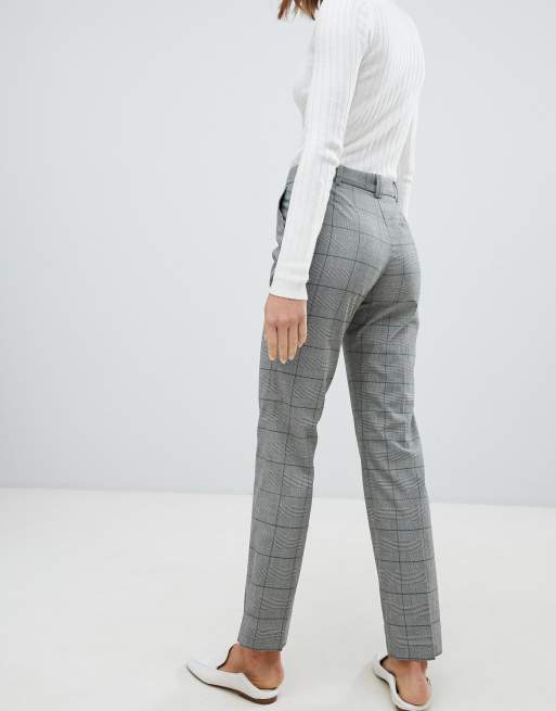 carencia Paso Secretario Pantalones a cuadros en gris de Mango (parte de un conjunto) | ASOS