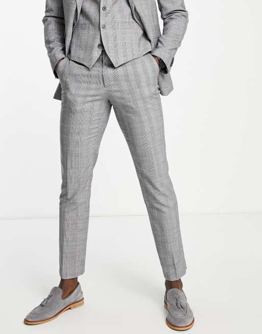 Pantalones a cuadros príncipe de Gales de corte slim de French Connection