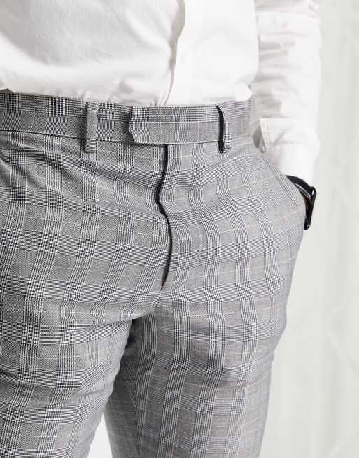 Pantalones a cuadros príncipe de Gales de corte slim de French Connection, 3 de 4