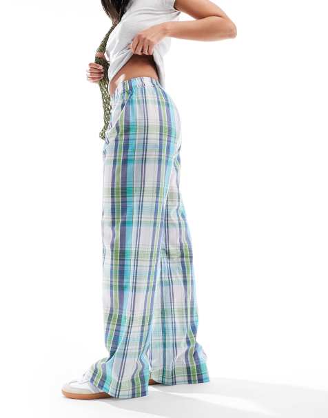 Pantalones a cuadros verdes y azules estilo bóxer de corte boyfriend de Cotton On - view 1