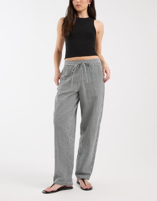 Pantalones cortos a cuadros vichy negros y blancos de sirsaca de JJXX, 5 de 5