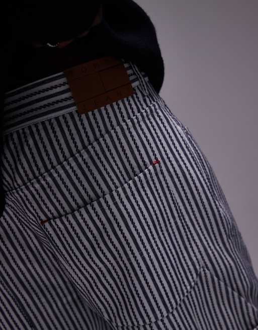Pantalones a rayas azul marino y blancas de estilo carpintero Jamie de Tommy Jeans, 5 de 5