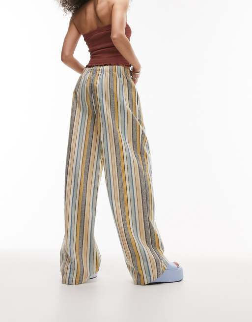 Pantalones a rayas shop