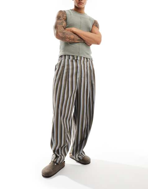 Pantalones a rayas de corte holgado suelto de pana de Reclaimed Vintage - view 1