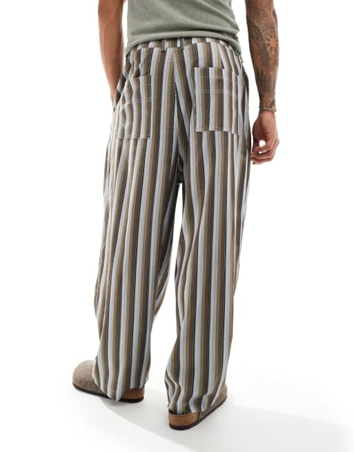 Pantalon suelto de rayas online