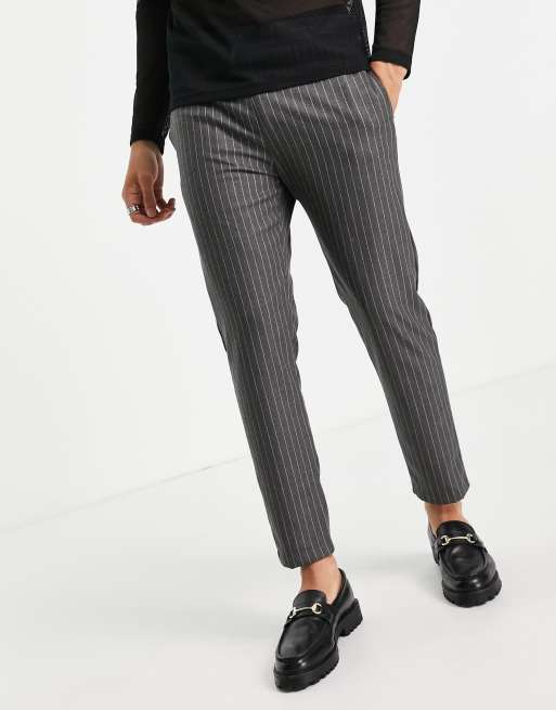 Pantalones a rayas de corte pitillo con cinturilla elástica de Bolongaro Trevor