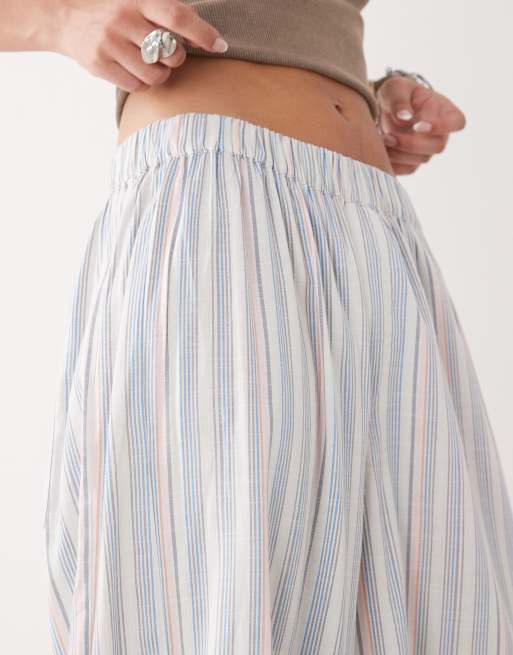 Pantalones a rayas multicolores holgados de tejido liso de COLLUSION (parte de un conjunto), 3 de 5