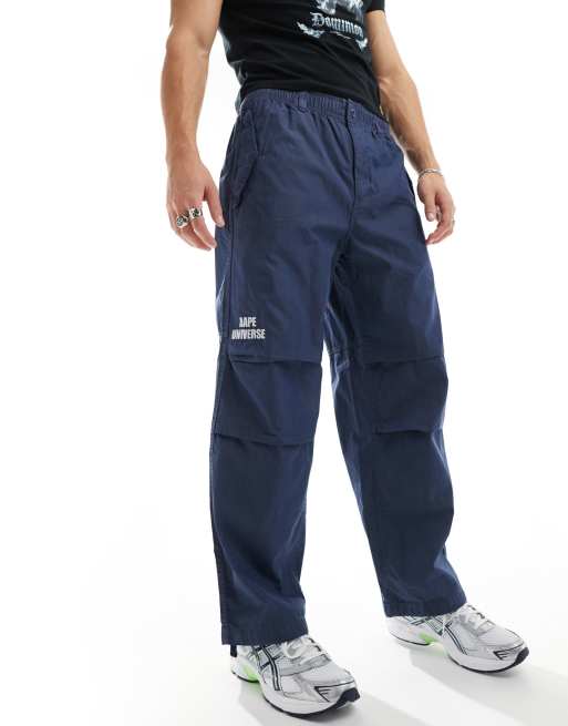 Pantalones azul apagado de estilo carpintero de AAPE BY A BATHING APE®