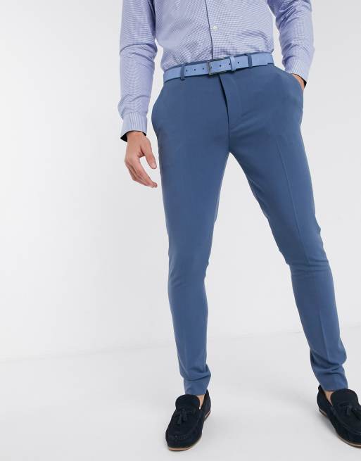 Pantalón De Vestir Azul