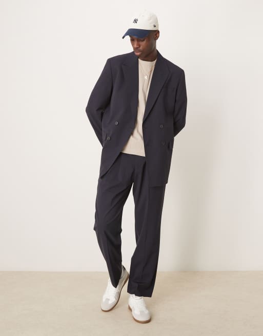 Pantalones azul marino de corte estándar Liam de Selected Homme