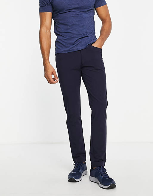 Hombre Pantalones y mallas | Pantalones azul marino de corte slim Genius de Calvin Klein Golf - LM83632