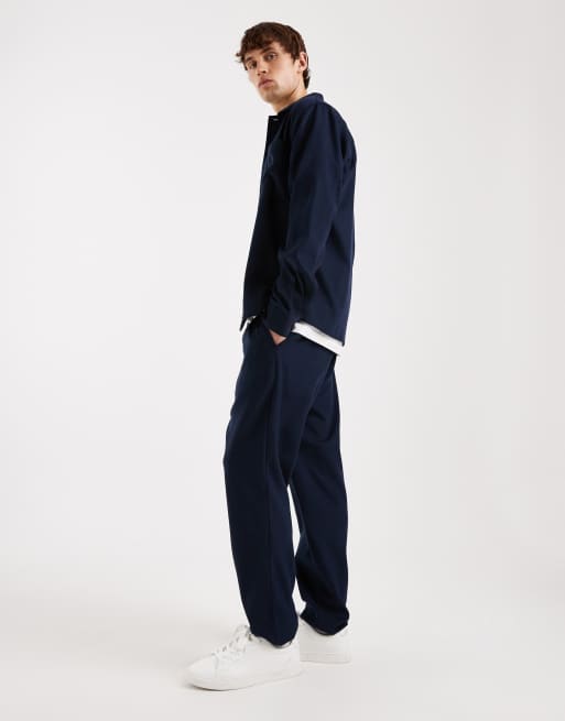 Pantalones azul marino de corte tapered de ASOS DESIGN (parte de un conjunto), 3 de 5