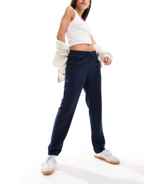 Pantalones azul marino de corte tapered de mezcla de lino de Vero Moda - view 1