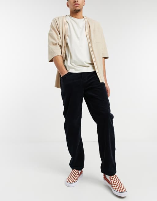 Pantalones azul marino de corte tapered holgado de pana Newel de Carhartt WIP
