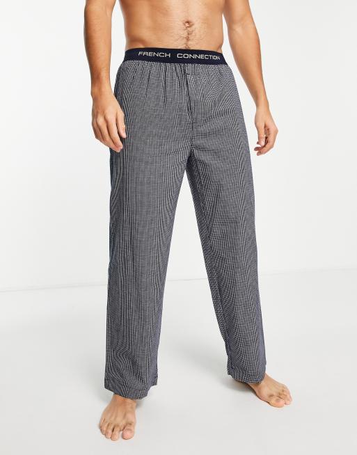 Pantalones azul marino de estar por casa a cuadros de French Connection