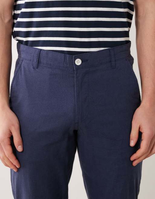 Pantalones azul marino de mezcla de lino de Jack & Jones, 4 de 5