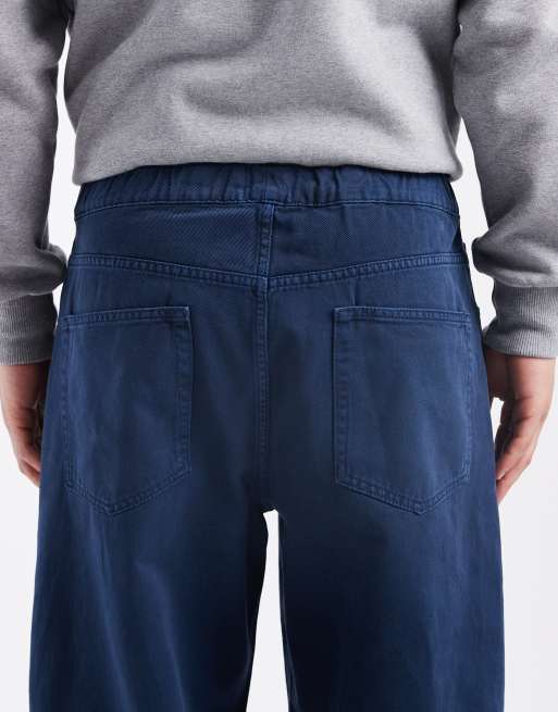 Pantalones azul marino holgados sin cierres de ASOS DESIGN, 5 de 5