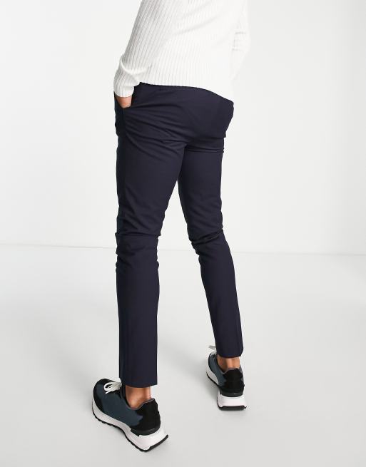 Pantalones azul marino pitillo de Topman