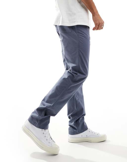 Pantalones azules de corte recto de tejido antidesgarros de ASOS DESIGN