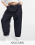 Pantalones azules marino con pinzas y pernera peg leg de ASOS DESIGN Curve