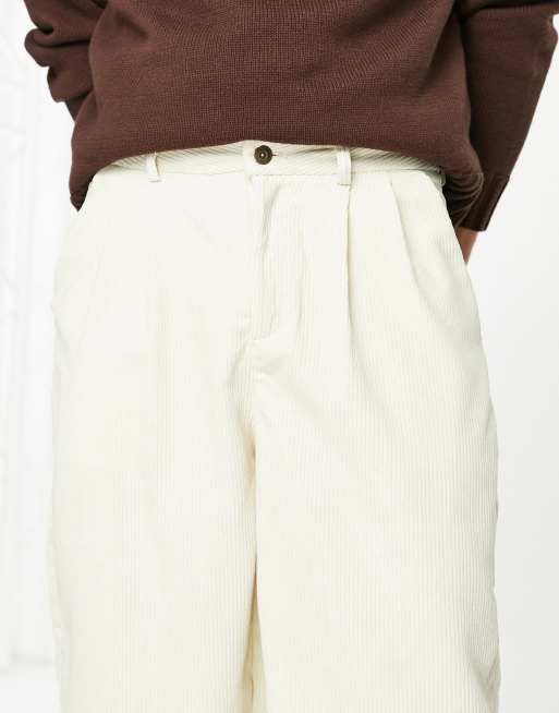 Pantalones beis de corte skater de pana de COLLUSION, 4 de 4
