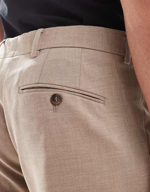 Pantalones beis de corte slim de mezcla de lana de Selected , 4 de 5
