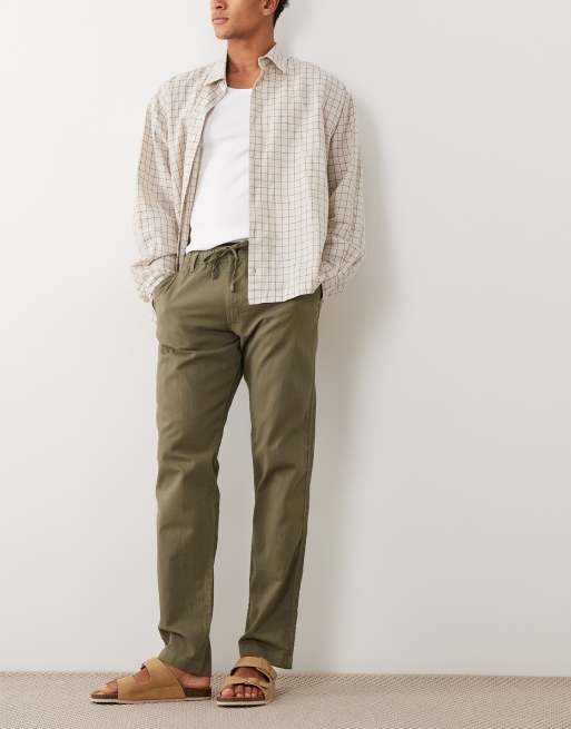 Pantalones beis de mezcla de lino de Jack & Jones, 2 de 5