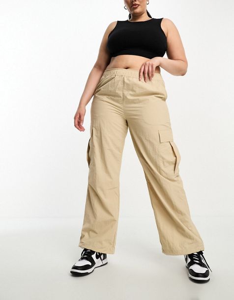 Jeans joggers de talle alto con estampado de slogan, Mode de Mujer