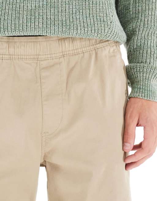 Pantalones beis de pernera recta holgada sin cierres de Hollister, 5 de 5