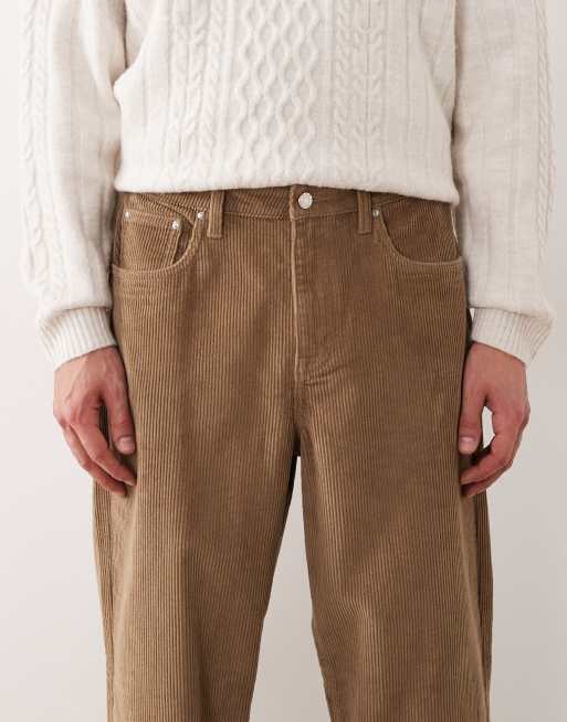 Pantalones beis holgados de pana de ASOS DESIGN, 5 de 5