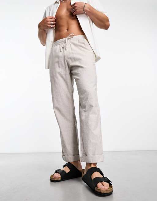 Pantalones beis sin cierres de Abercrombie & Fitch