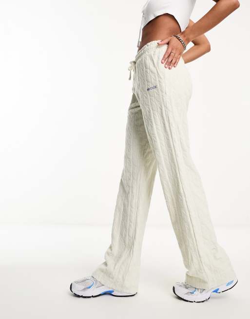 Pantalones blanco hueso de tejido rizado Rue de Nicce