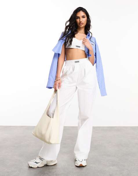 Pantalones blancos con etiqueta tejida de Weekend Collective - view 1