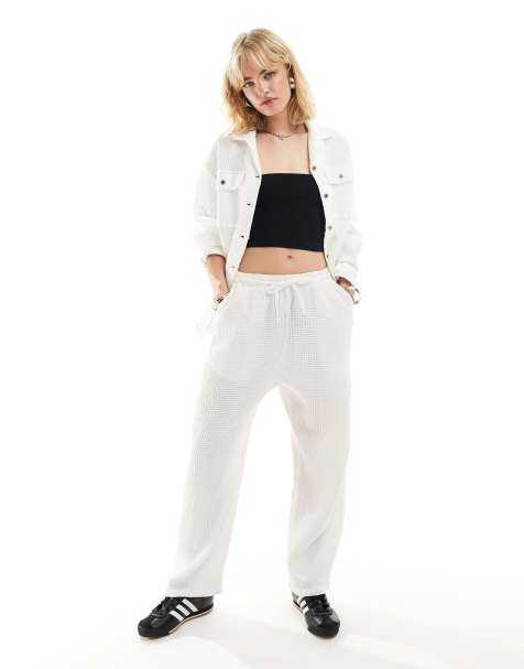 Pantalones blancos con lazada en la cintura de Obey (parte de un conjunto) - view 1
