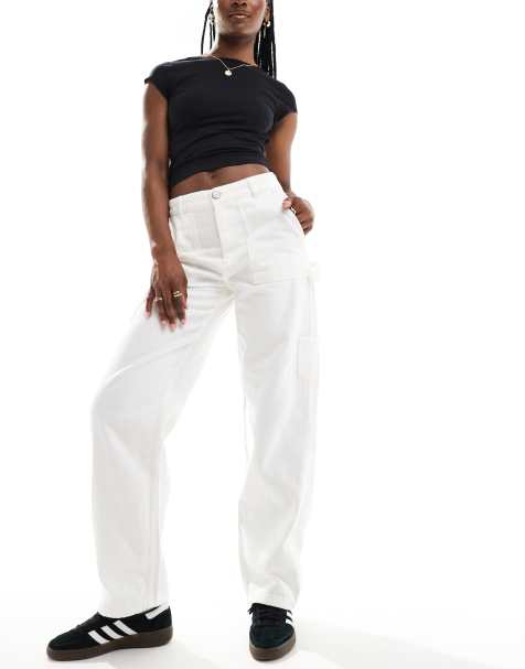 Pantalones blancos de estilo carpintero de Sixth June - view 1