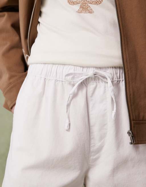 Pantalones blancos holgados de mezcla de lino de ASOS DESIGN, 5 de 5