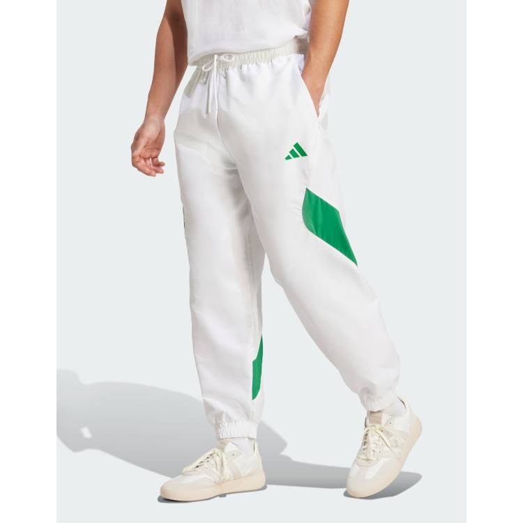 Pantalones blancos y verdes Stadium de adidas Performance ASOS