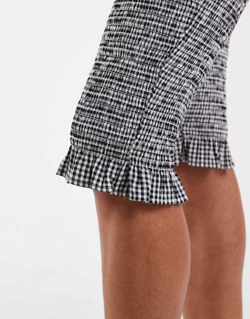 Pantalones capri fruncidos a cuadros vichy de ASOS DESIGN, 5 de 5
