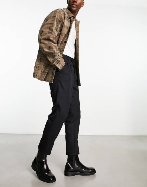 Pantalones capri negros de corte slim Tallis de AllSaints