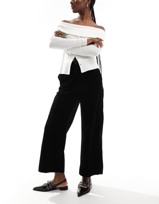Pantalones capri negros de pana de Polo Ralph Lauren