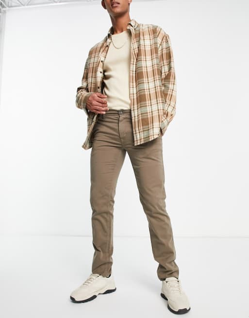 Chinos Hombres Hugo Boss Pantalones Chinos De Hombre En Color Gris