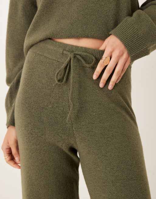 Pantalones caquis de punto de JDY (parte de un conjunto), 3 de 5